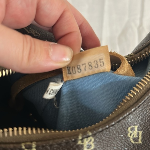 Dooney & Bourke | Monogram Logo Mini Hobo Bucket Bag Purse Leather Vinyl - Picture 13 of 13